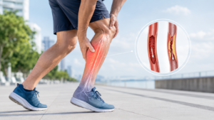 Dolor en la pierna al caminar por enfermedad arterial periférica y disminución del flujo sanguíneo